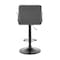 Armen Living Laurant Adjustable Height Gray Faux Leather Swivel Bar Stool LCLABABLGR - alternate 4